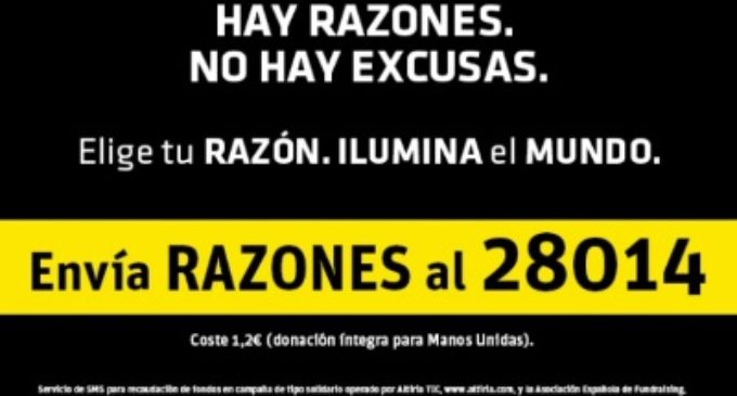 Campaña de Manos Unidas «Para iluminar el mundo… hay razones, no hay excusas»