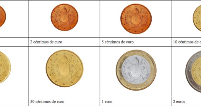 El escudo papal aparecerá en las nuevas monedas de euro