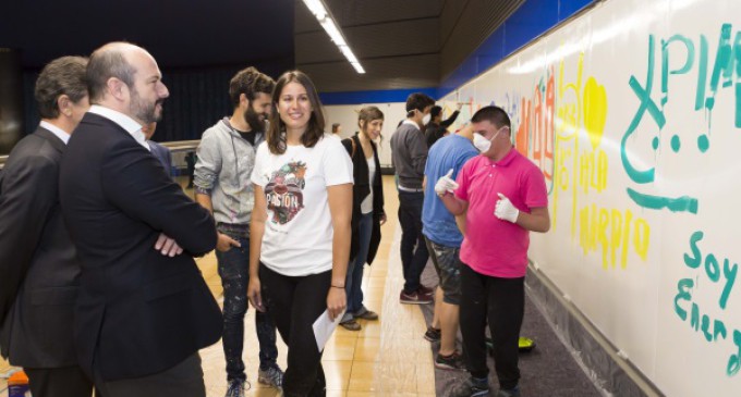 Artistas urbanos y discapacitados intelectuales crearán un mural en Chamartín en favor de la inclusión social