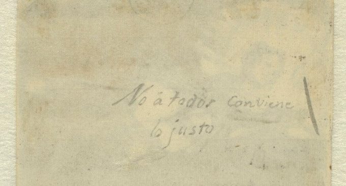 El Museo del Prado descubre un nuevo título manuscrito por Goya en un dibujo relacionado con la Justicia