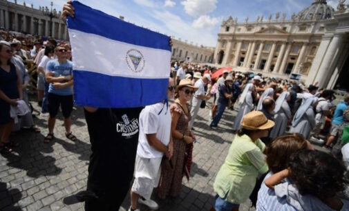 Nicaragua pide a la Santa Sede el cierre de sus respectivas sedes diplomáticas