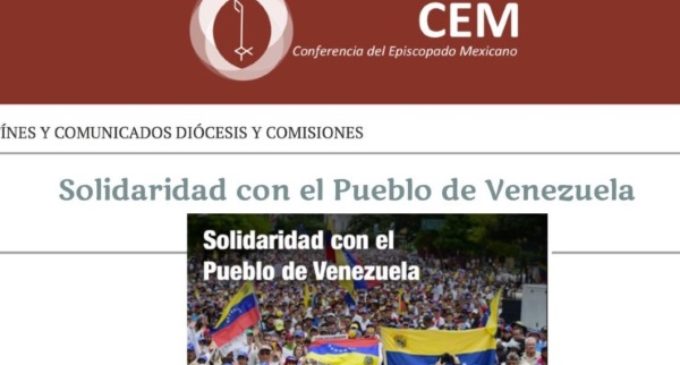 El Episcopado de México inicia una colecta para ayudar al pueblo venezolano agobiado por la crisis