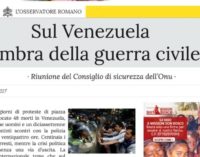 L’Osservatore Romano: temor por una guerra civil en Venezuela. La Onu se reúne