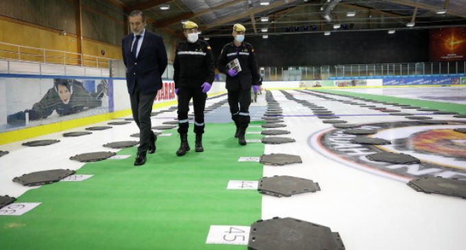 La Comunidad de Madrid habilita el Palacio de Hielo de Majadahonda para acoger a fallecidos por el COVID-19