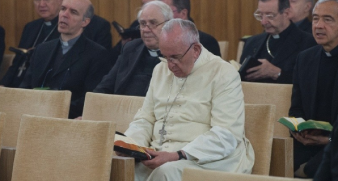 En el retiro del papa Francisco y la Curia romana: ‘La Iglesia debe hacer que brille Dios y no ella misma’