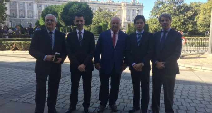 Garrido, en la entrega de los Premios Taurinos Telemadrid a Juan del Álamo y la ganadería Jandilla