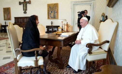 La primera latinoamericana presidenta de la ONU se reúne con el primer Papa latinoamericano
