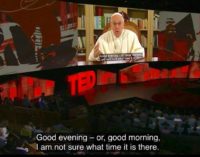 Texto completo del papa Francisco al TED 2017 de Vancouver ‘The future you’