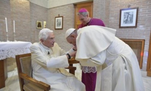 Después del Consistorio Ordinario, visita a Benedicto XVI del Papa Francisco y los 14 nuevos cardenales