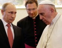 El próximo 4 de julio, Vladimir Putin será recibido por el Papa Francisco por tercera vez