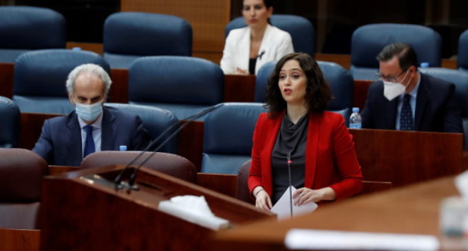 Díaz Ayuso anuncia que la Comunidad ha recibido un préstamo de 600 millones del BEI para el COVID-19