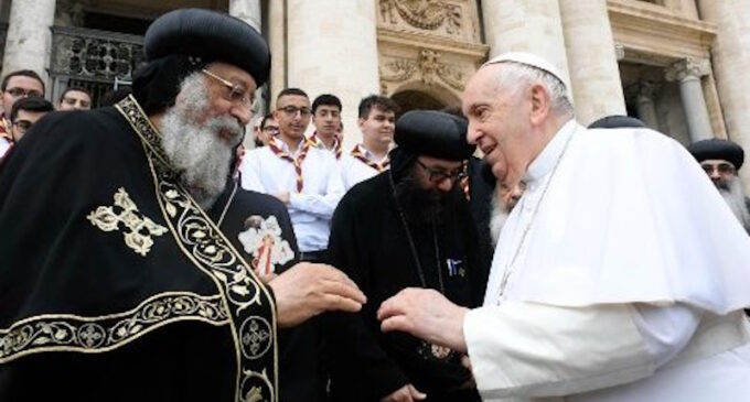 El Papa saluda a Tawadros II en el “Día de la Amistad Copto-Católica”