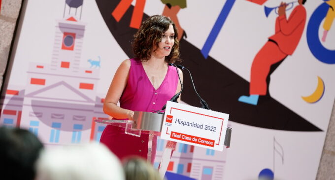 Díaz Ayuso presenta Hispanidad 2022, que contará con casi 50 escenarios en la región y llegará a Barcelona: “Madrid será la Plaza Mayor para toda Hispanoamérica”