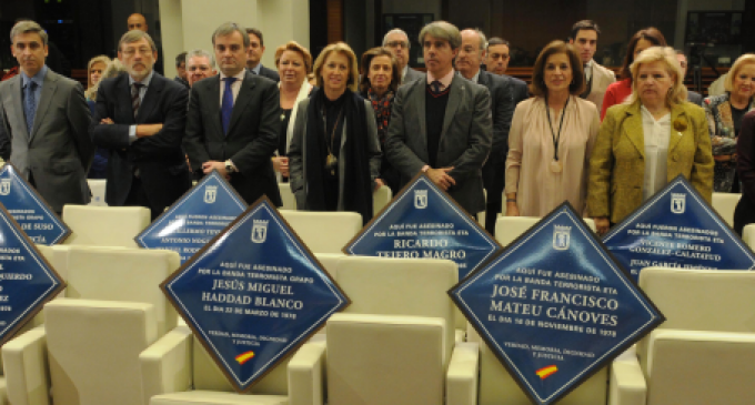 Cada víctima del terrorismo en Madrid será recordada con una placa