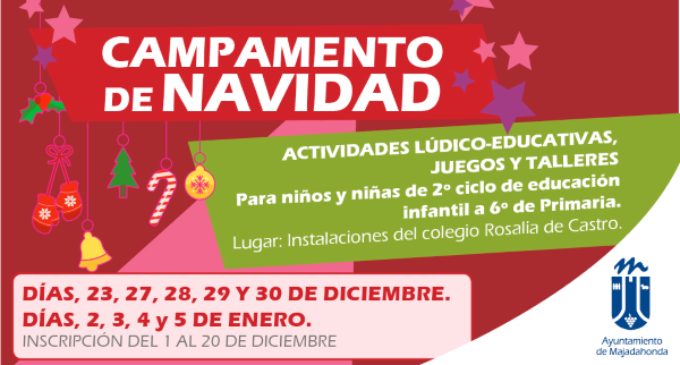 Majadahonda: Abierta la inscripción para el Campamento infantil de Navidad